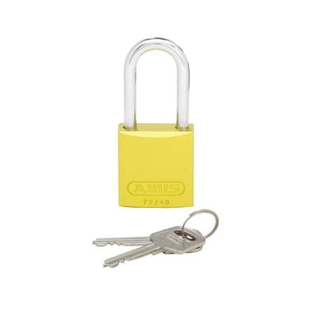 Panduit Aluminum Body Padlock, Long Shackle, Yel PSL-7YL-LS